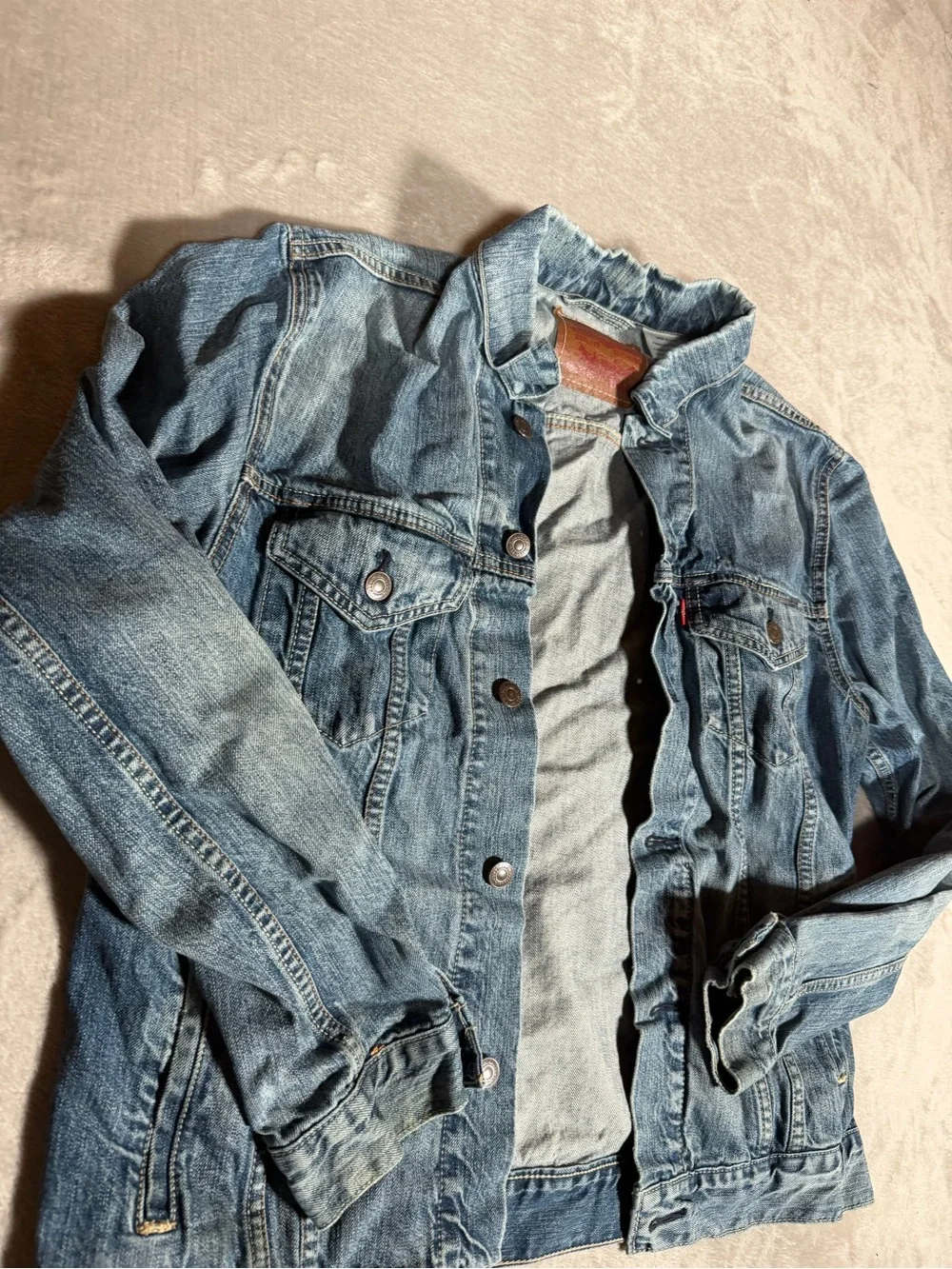 Levi's Light Blue Distressed Denim Jacket